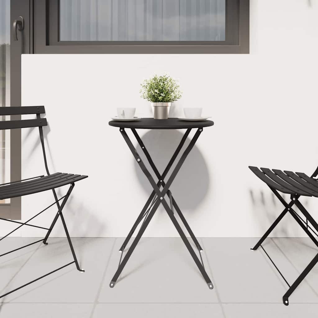 Bistro stalas Antracitas Ø50x71 cm Miltelinis plienas