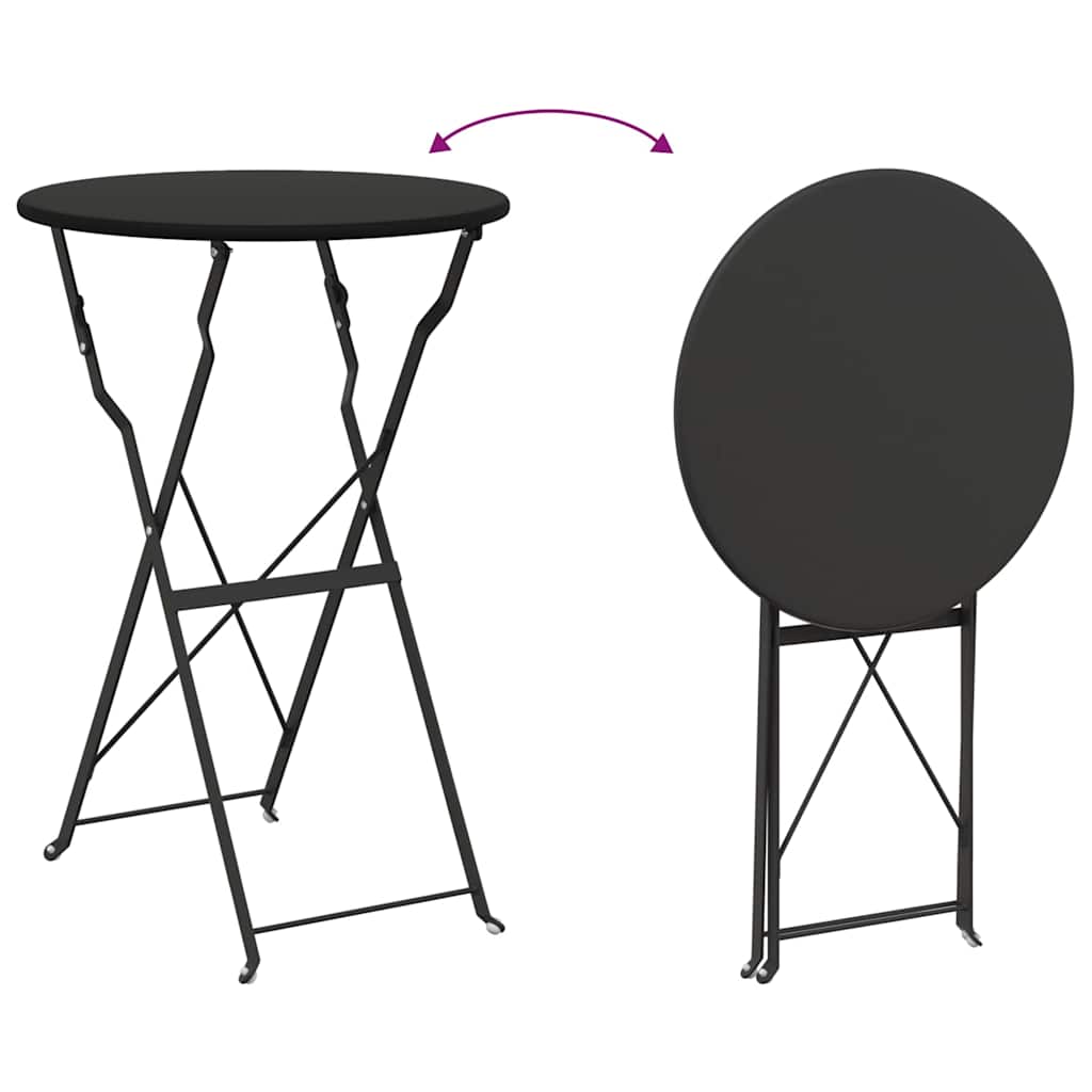 Bistro stalas Antracitas Ø50x71 cm Miltelinis plienas