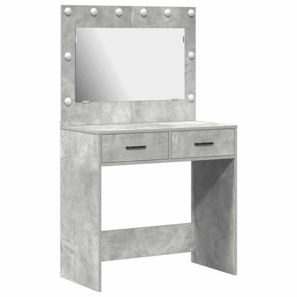 Tualetes galdiņš Betona pelēks 78,5 x 41 x 135 cm Inženierijas koks
