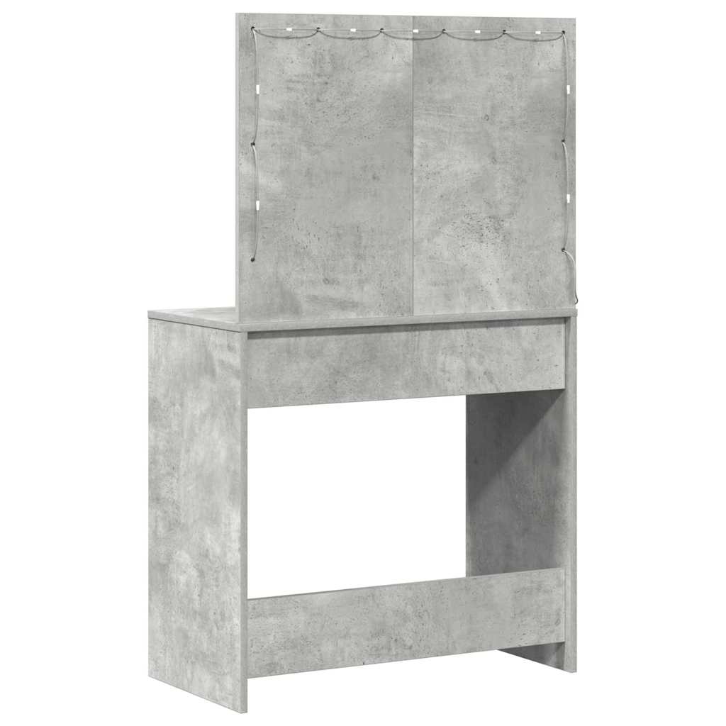 Tualetes galdiņš Betona pelēks 78,5 x 41 x 135 cm Inženierijas koks