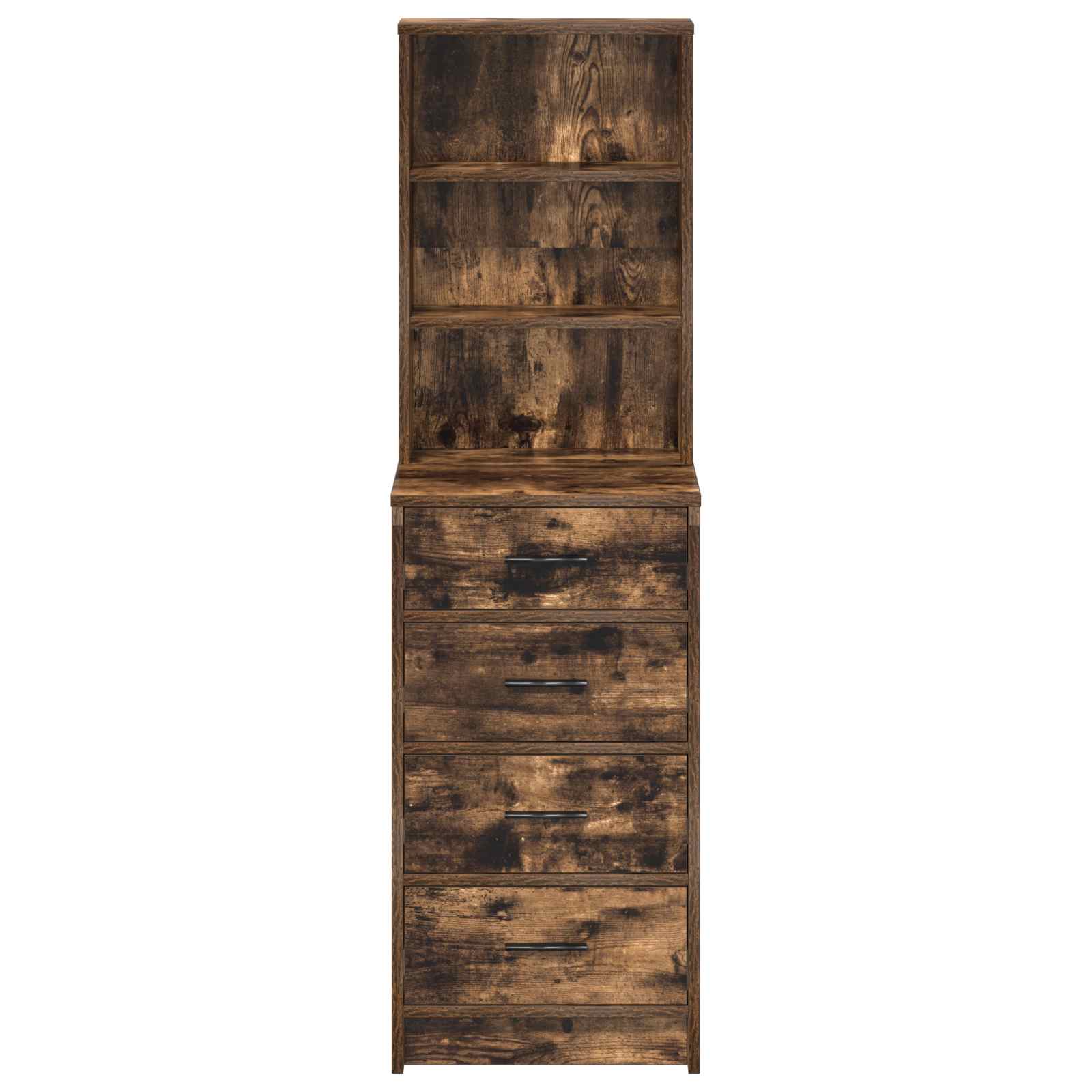 High Cabinet with Drawer Smoky Oak 40 x 41 x 135 cm