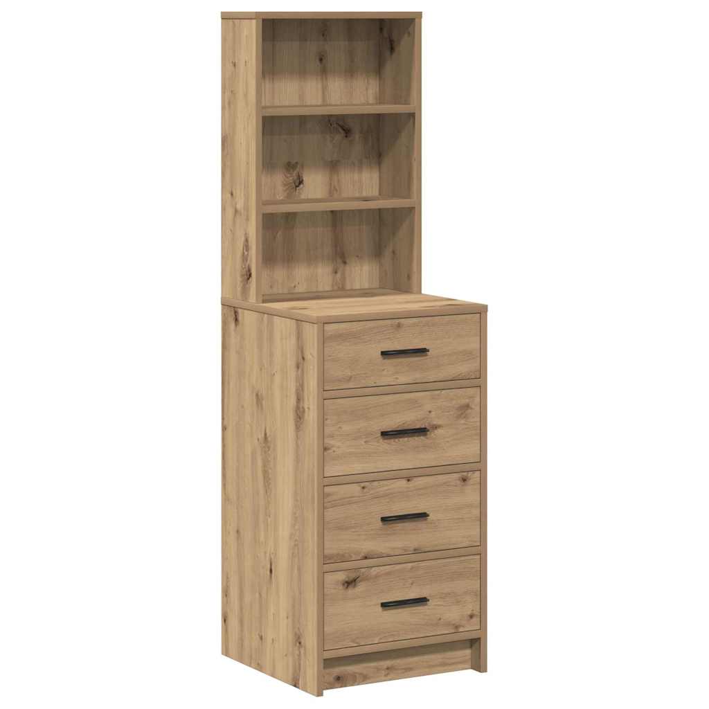 Tall cabinet with drawer artisan oak 40 x 41 x 135 cm