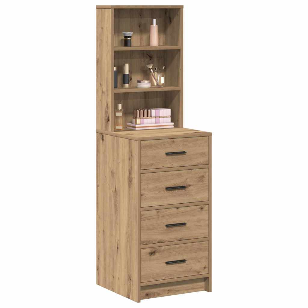 Tall cabinet with drawer artisan oak 40 x 41 x 135 cm