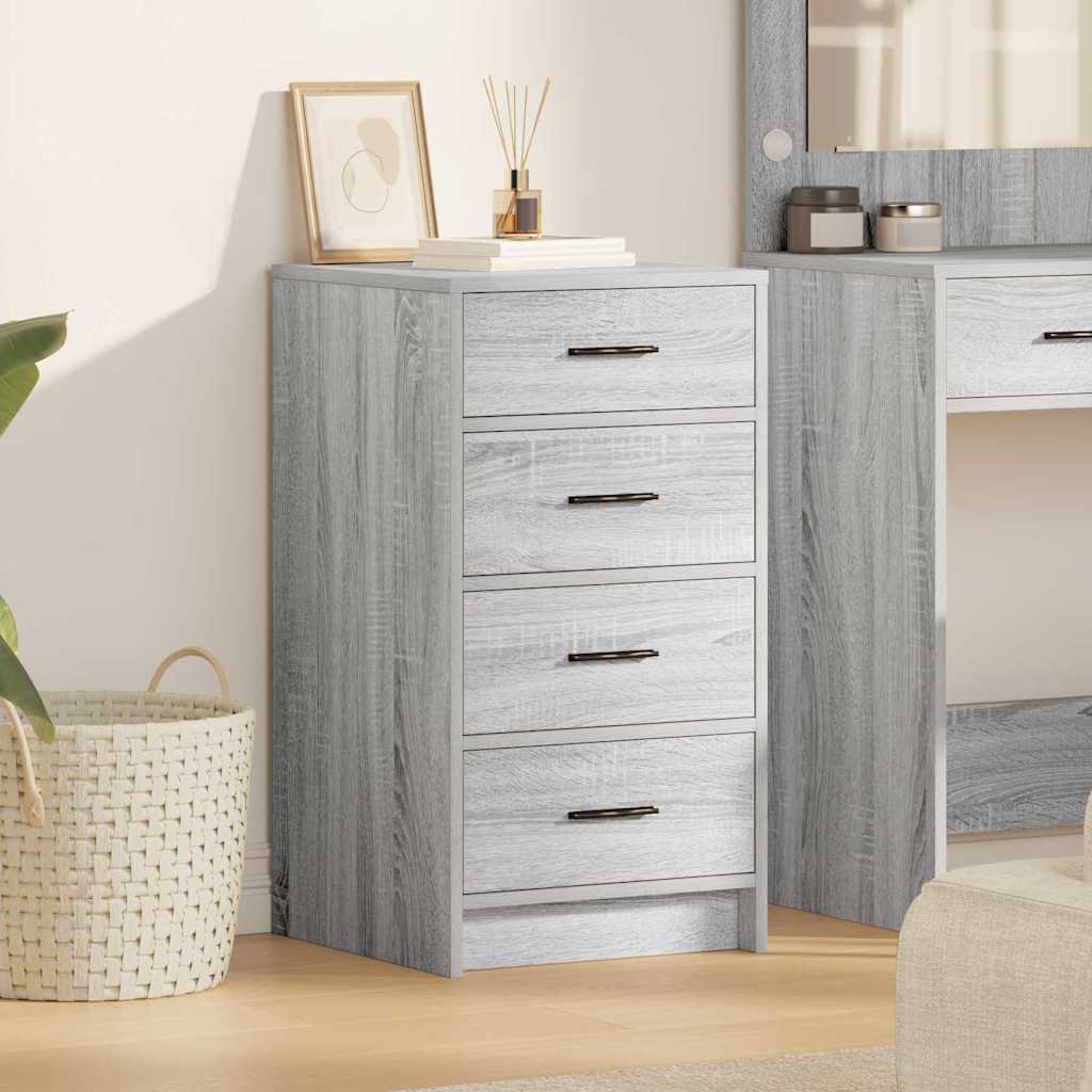 Kumode Pelēka sonomas ozolkoka 40 x 41 x 75 cm Inženierijas koks