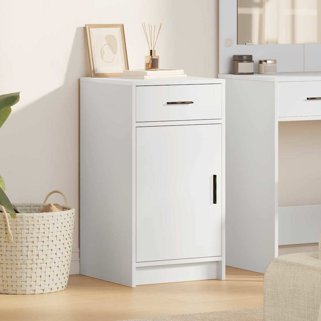 Cabinet with drawer White 40 x 40.5 x 75 cm Engineered wood
