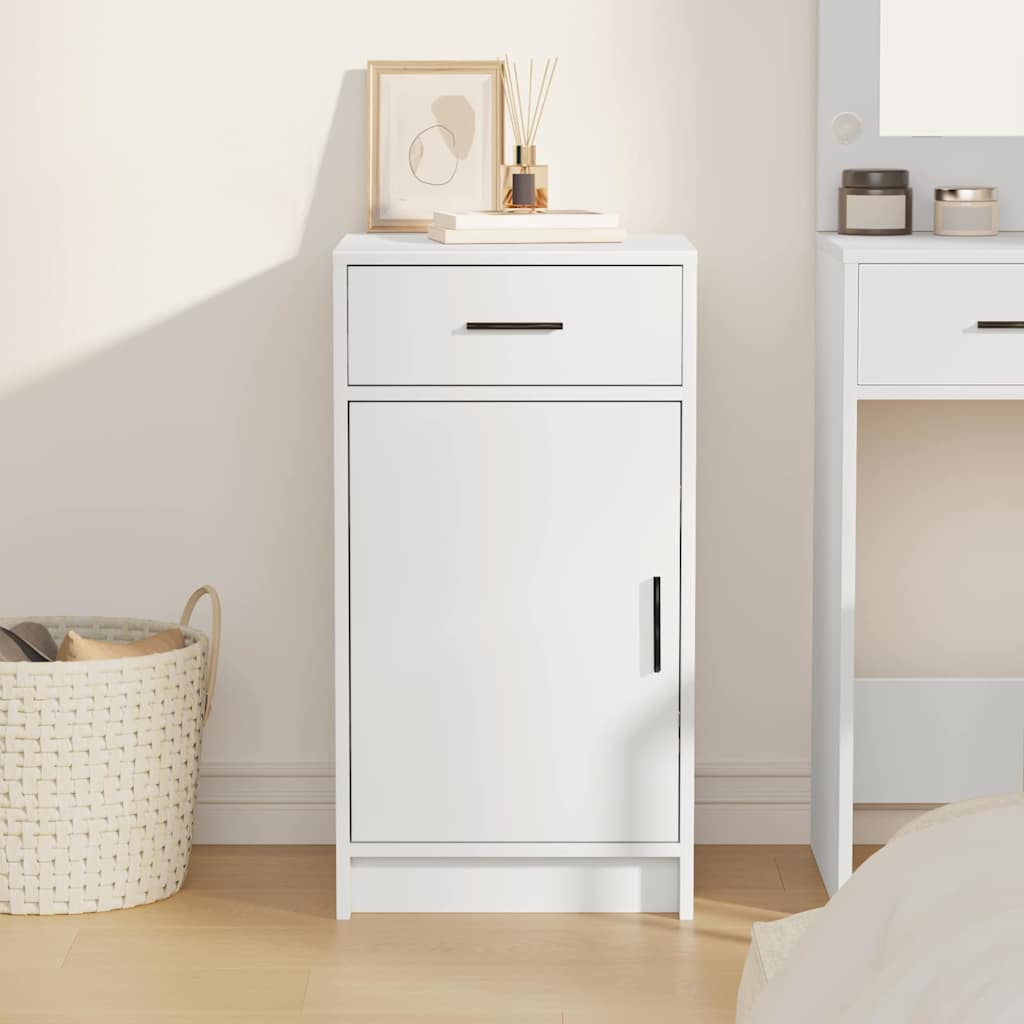 Cabinet with drawer White 40 x 40.5 x 75 cm Engineered wood