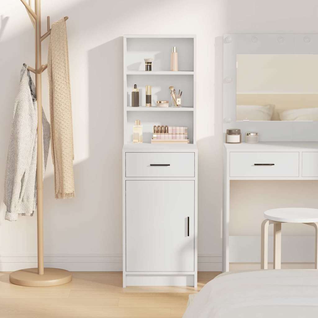 Highboard White 40 x 40.5 x 135 cm Engineered Wood