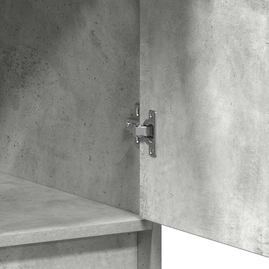 Highboard cabinet with a drawer Concrete grey 40 x 40.5 x 135 cm