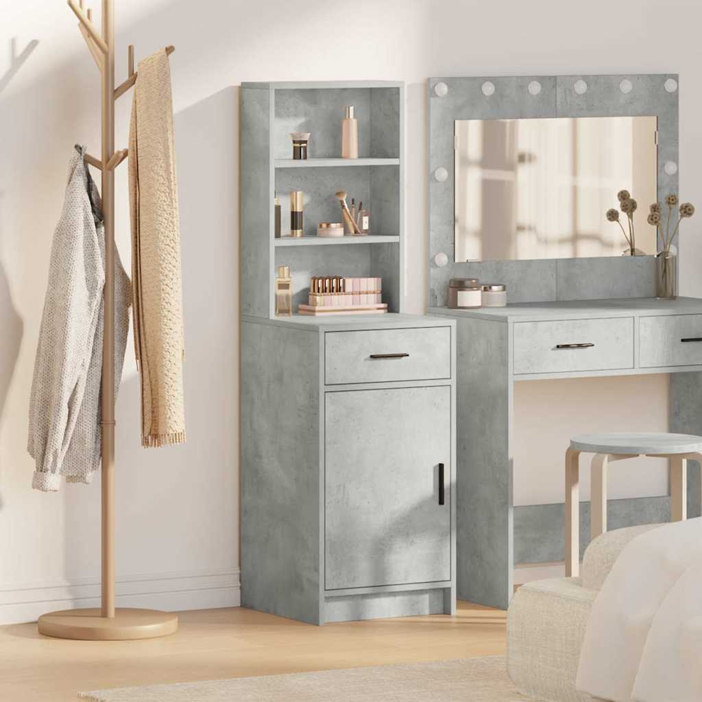 Highboard cabinet with a drawer Concrete grey 40 x 40.5 x 135 cm