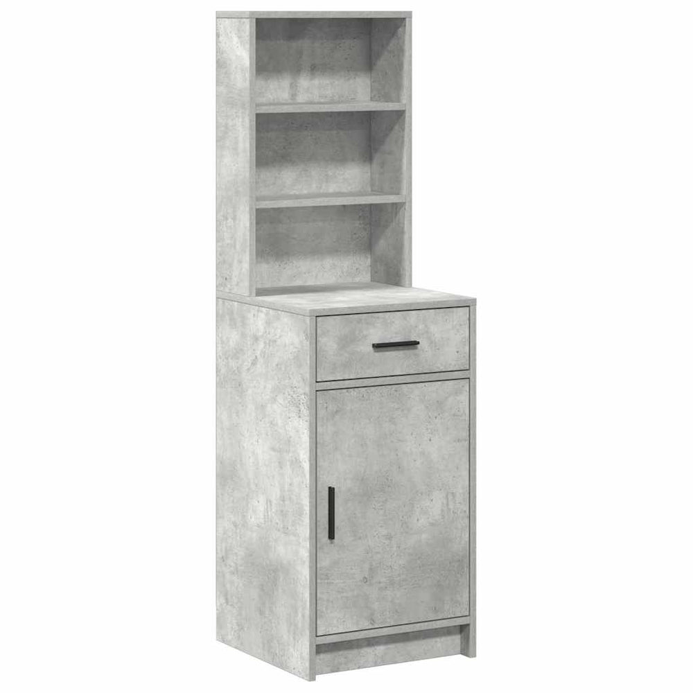 Highboard cabinet with a drawer Concrete grey 40 x 40.5 x 135 cm
