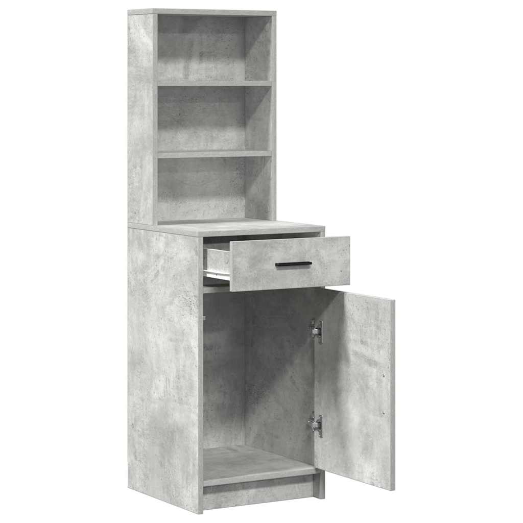 Highboard cabinet with a drawer Concrete grey 40 x 40.5 x 135 cm