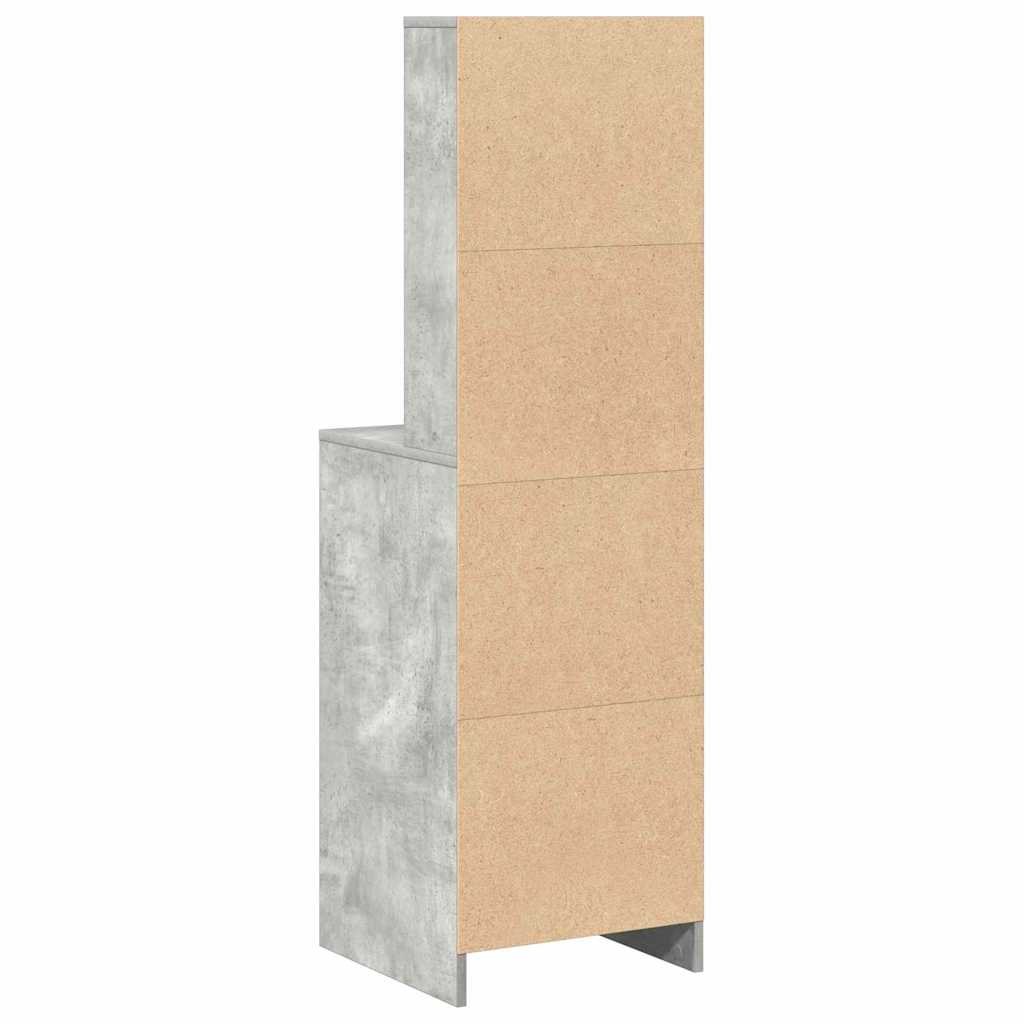 Highboard cabinet with a drawer Concrete grey 40 x 40.5 x 135 cm
