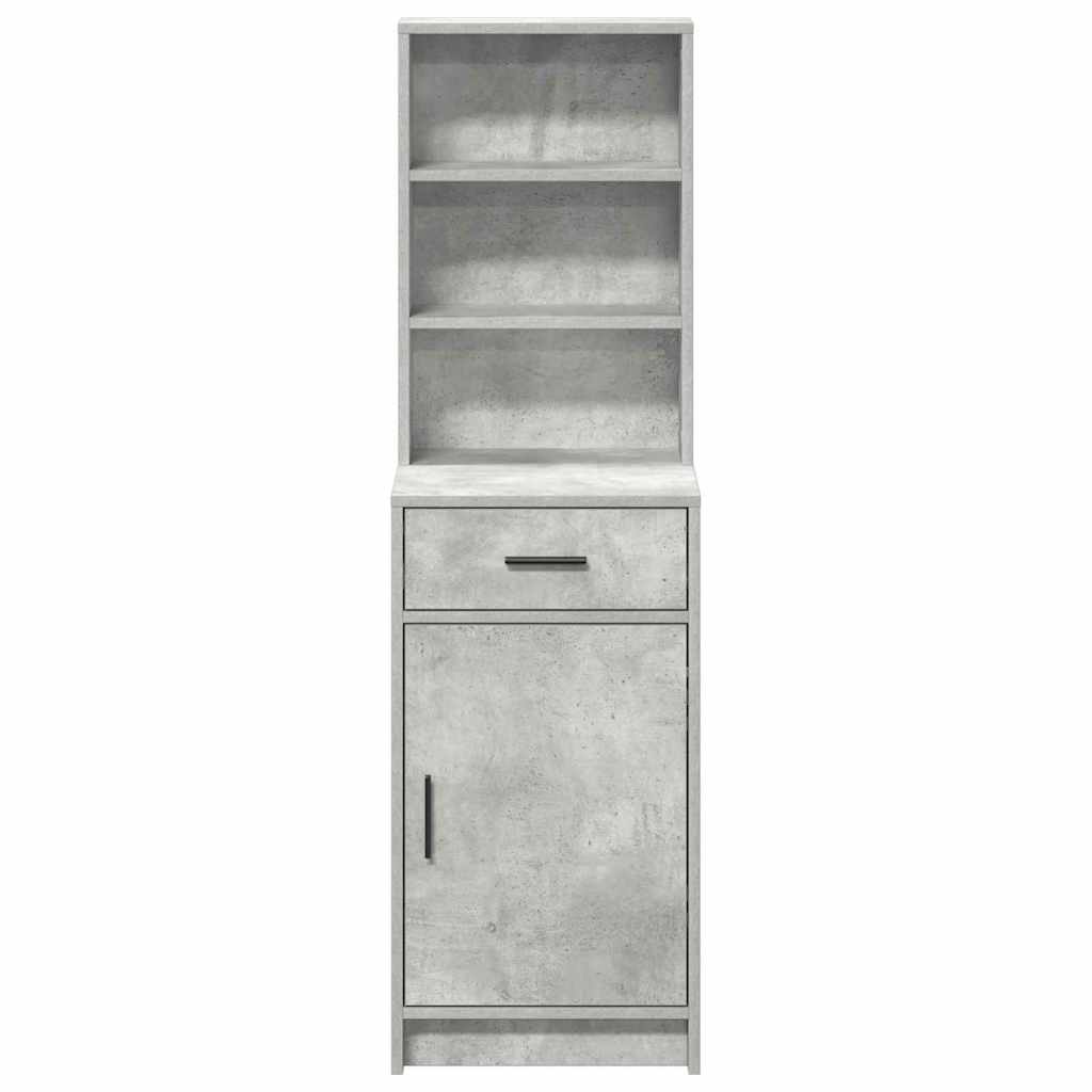 Highboard cabinet with a drawer Concrete grey 40 x 40.5 x 135 cm