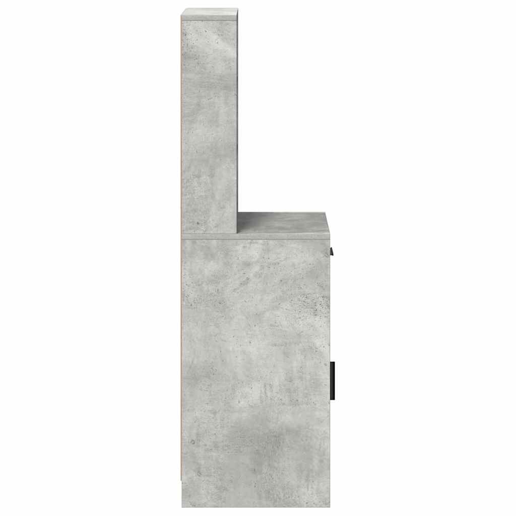 Highboard cabinet with a drawer Concrete grey 40 x 40.5 x 135 cm
