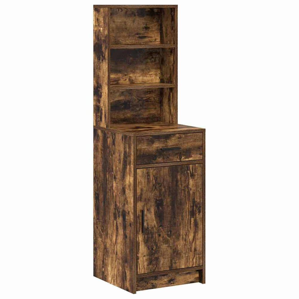 Tall Chest of Drawers Smoked Oak 40 x 40.5 x 135 cm