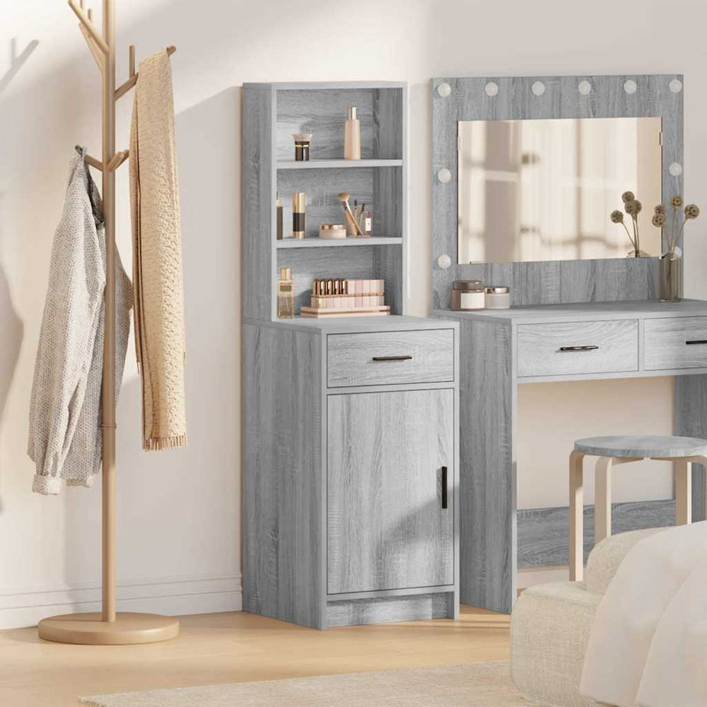 High cabinet with drawer Grey Sonoma 40 x 40.5 x 135 cm
