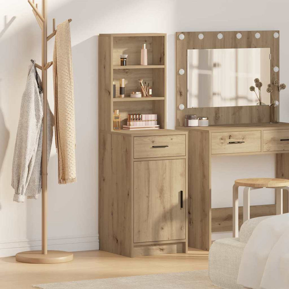 High cabinet with drawer Craftsman oak 41 x 40 x 135 cm