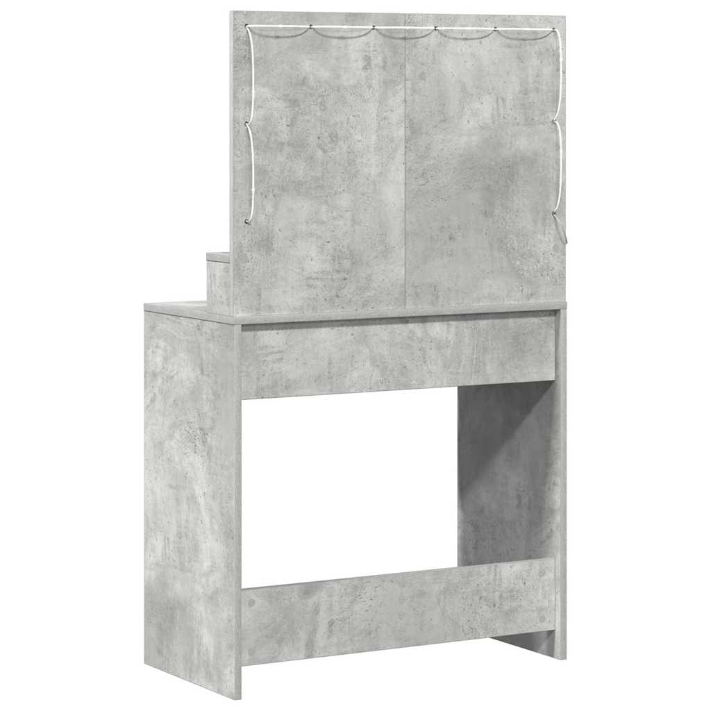 Makiažo stalas Betono pilka 79 x 41 x 135 cm Apdirbta mediena