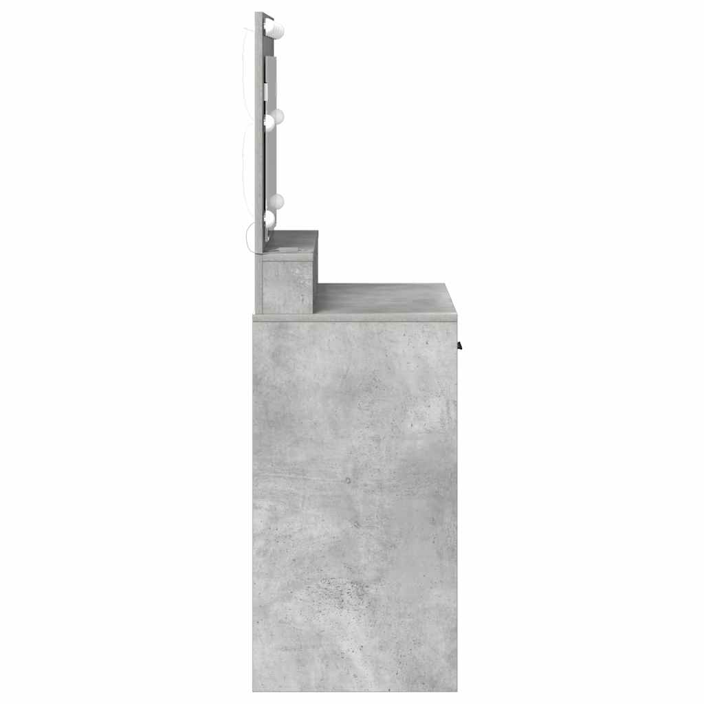 Makiažo stalas Betono pilka 79 x 41 x 135 cm Apdirbta mediena
