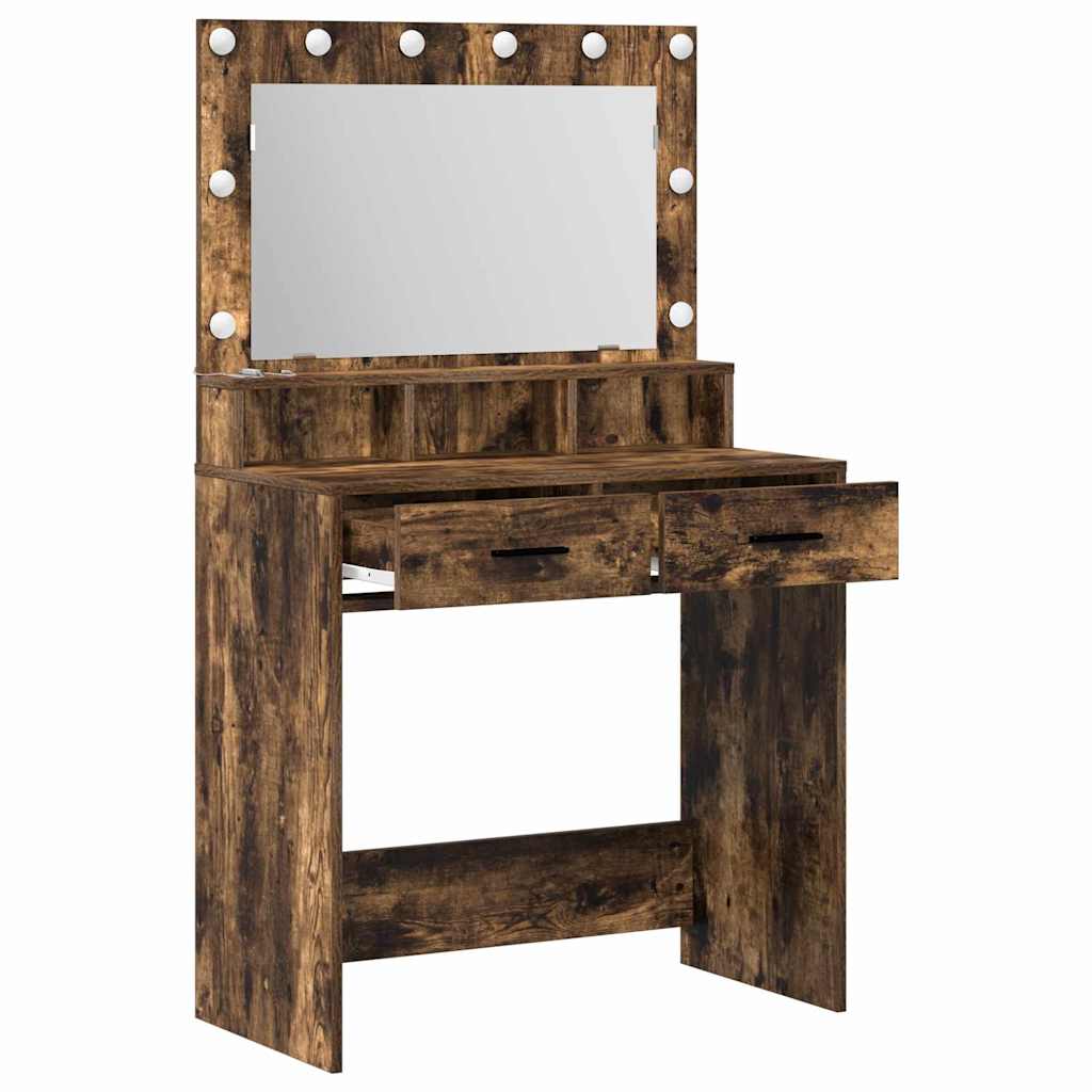 Makiažo stalas Rūkyta ąžuolas 79 x 41 x 135 cm Apdirbta mediena