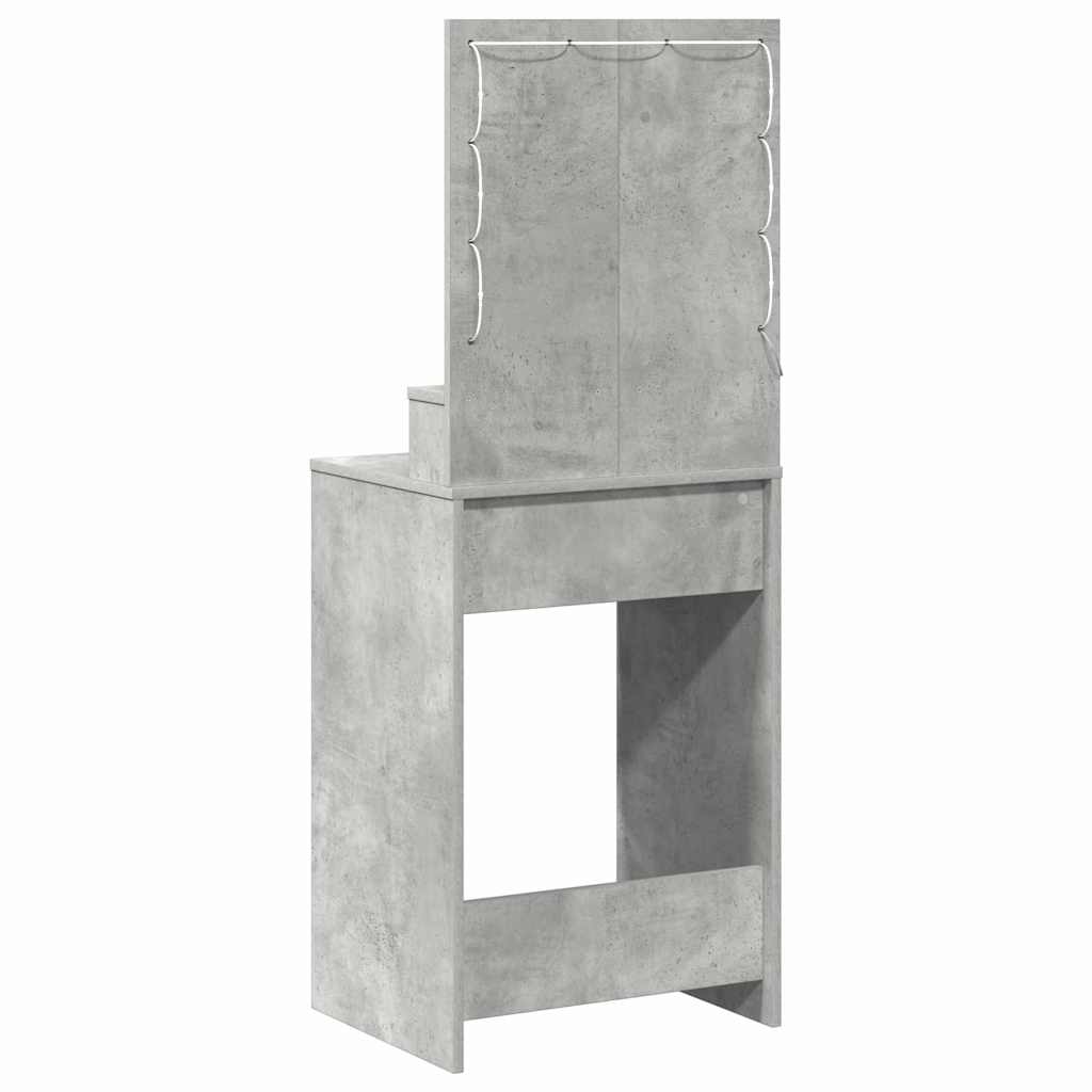 Makiažo stalas Betono pilka 50 x 41 x 135 cm Apdirbta mediena
