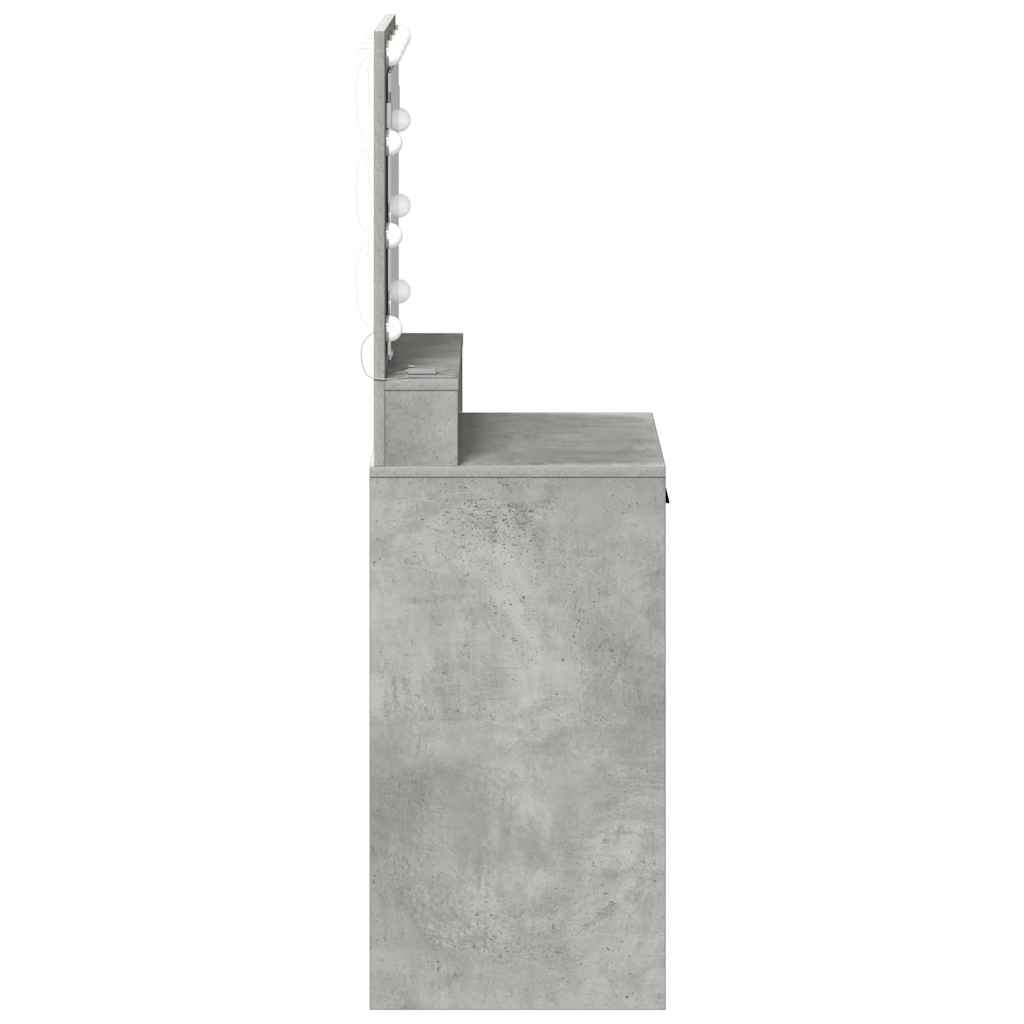 Makiažo stalas Betono pilka 50 x 41 x 135 cm Apdirbta mediena