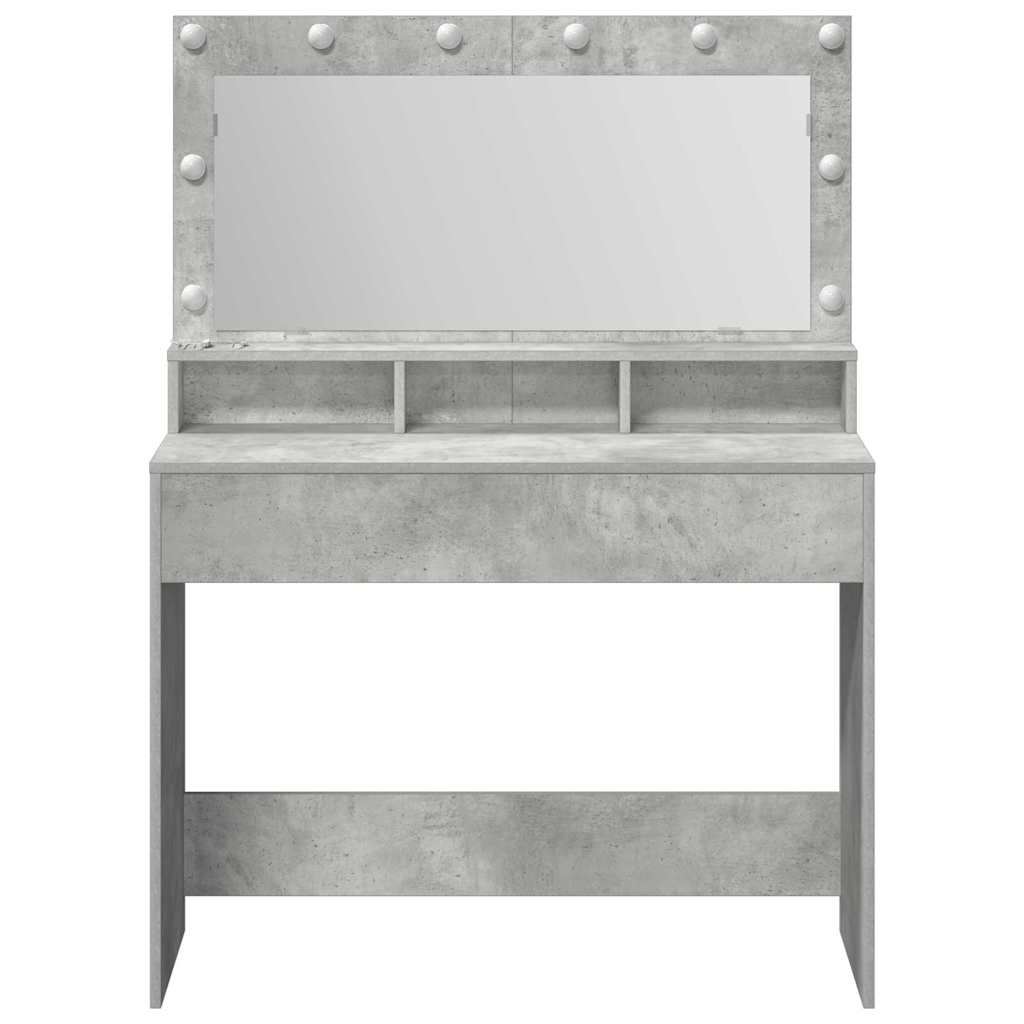 Tualetes galdiņš Betona pelēks 100 x 41 x 135 cm Apstrādāta koksne