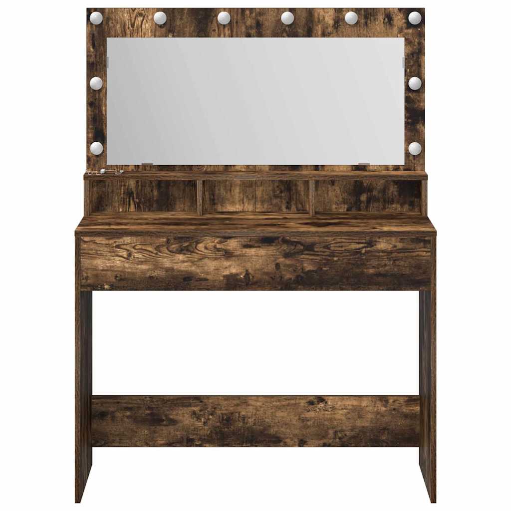 Tualetes galdiņš ar plauktu Dūmu ozols 100 x 41 x 135 cm