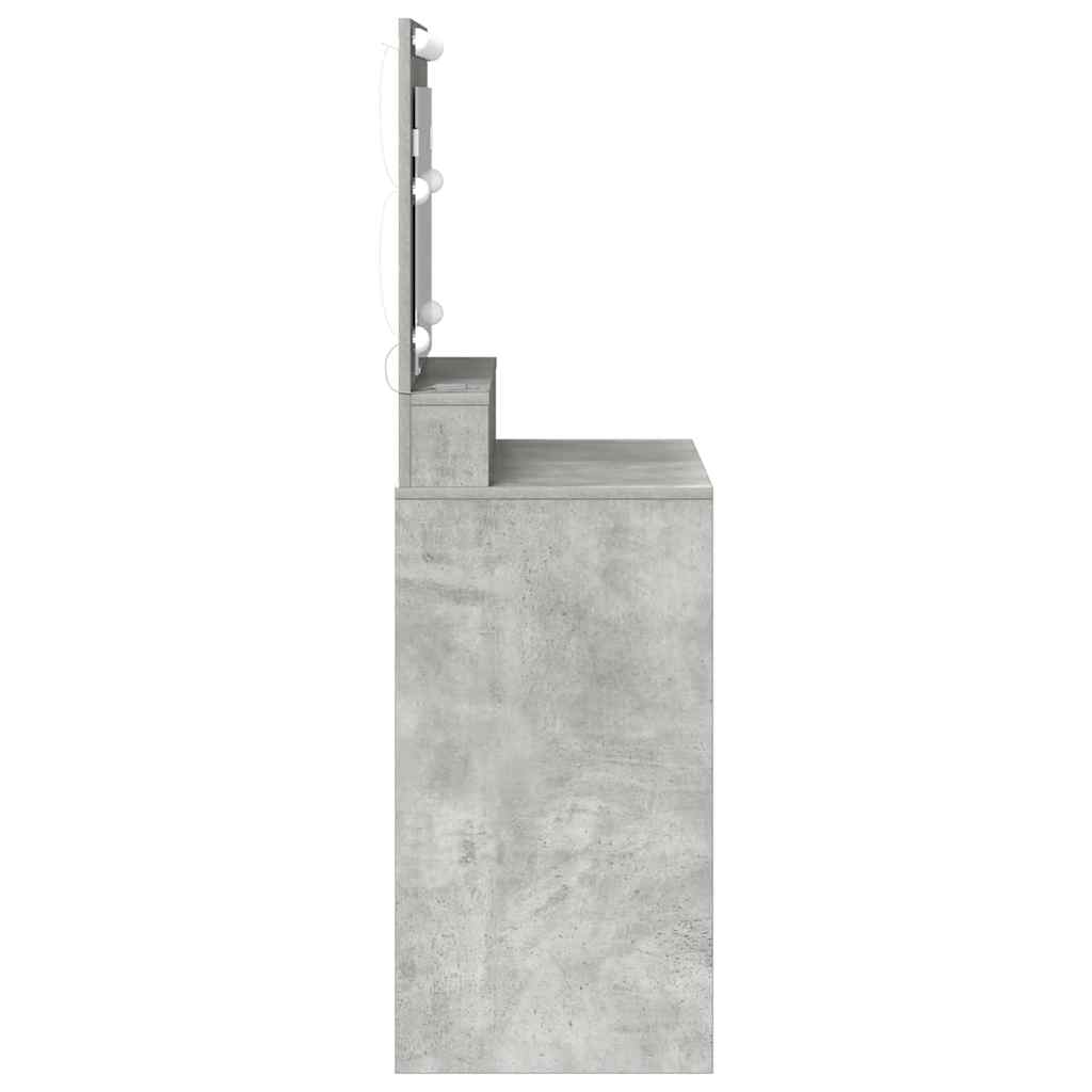 Kosmētikas galds Betona pelēks 75,5 x 41 x 135 cm Apstrādāta koksne