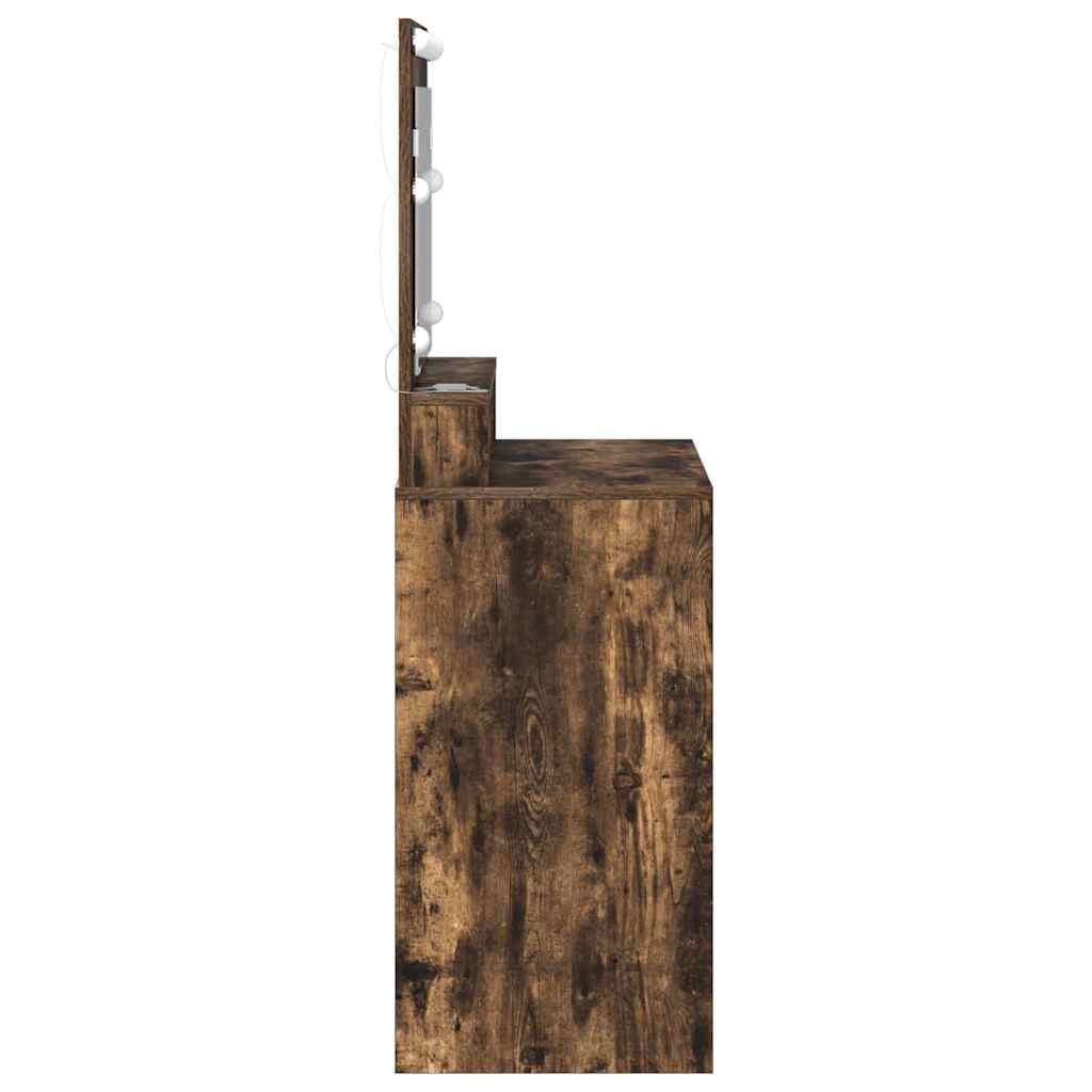 Makiažo stalas su lentyna Rūkyta ąžuolas 75,5 x 41 x 135 cm
