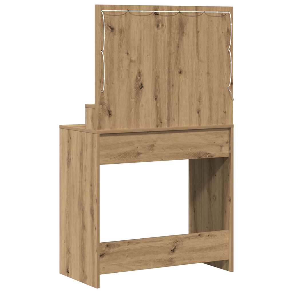 Makiažo stalas su lentyna Amatininkų ąžuolas 75,5 x 41 x 135 cm