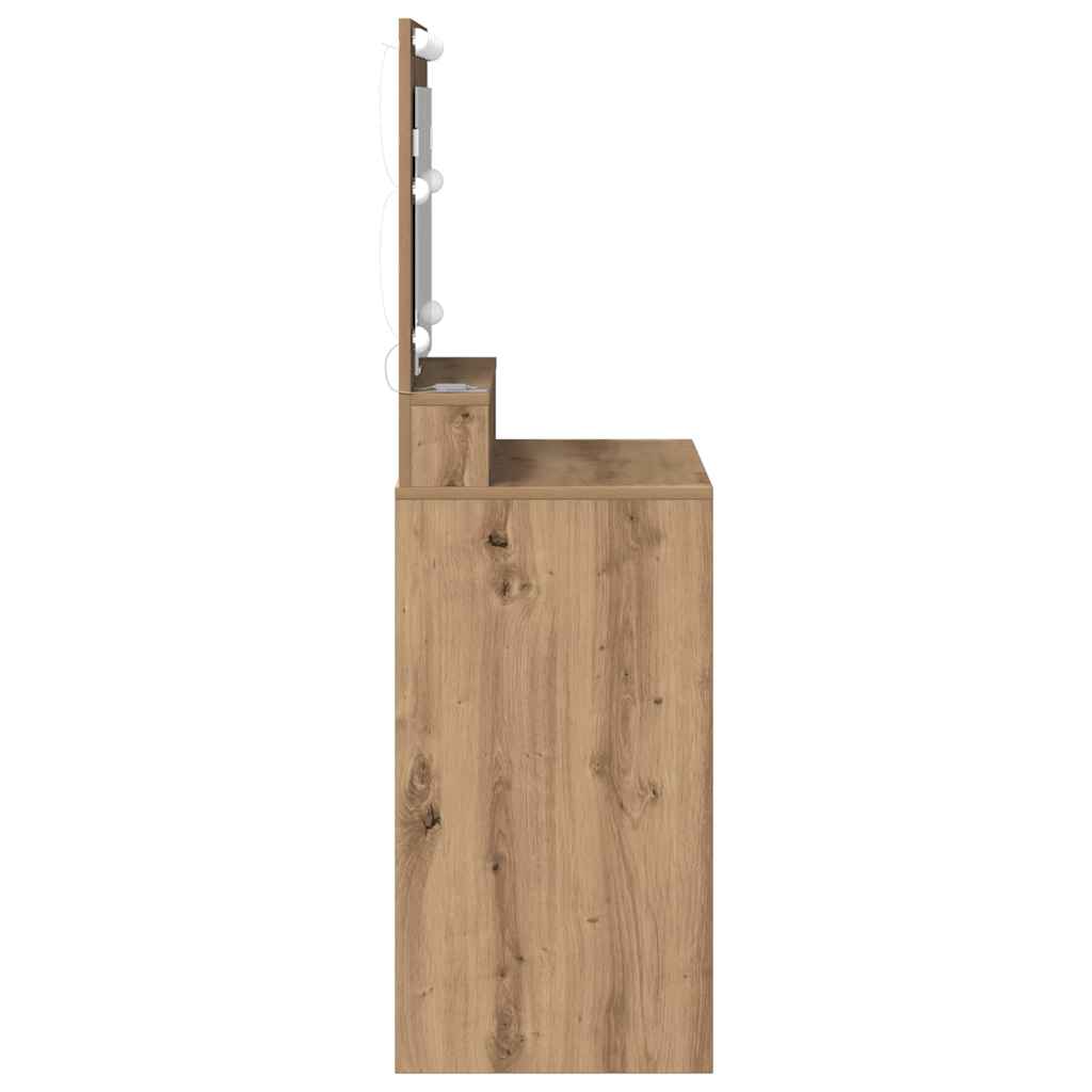 Makiažo stalas su lentyna Amatininkų ąžuolas 75,5 x 41 x 135 cm