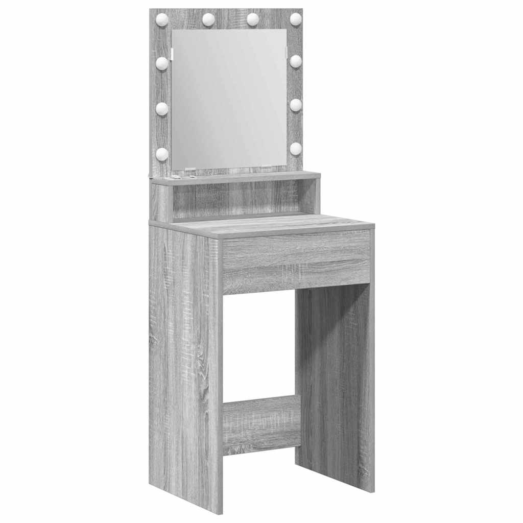Makeup Dressing Table Grey Sonoma 50 x 41 x 135 cm Engineered Wood