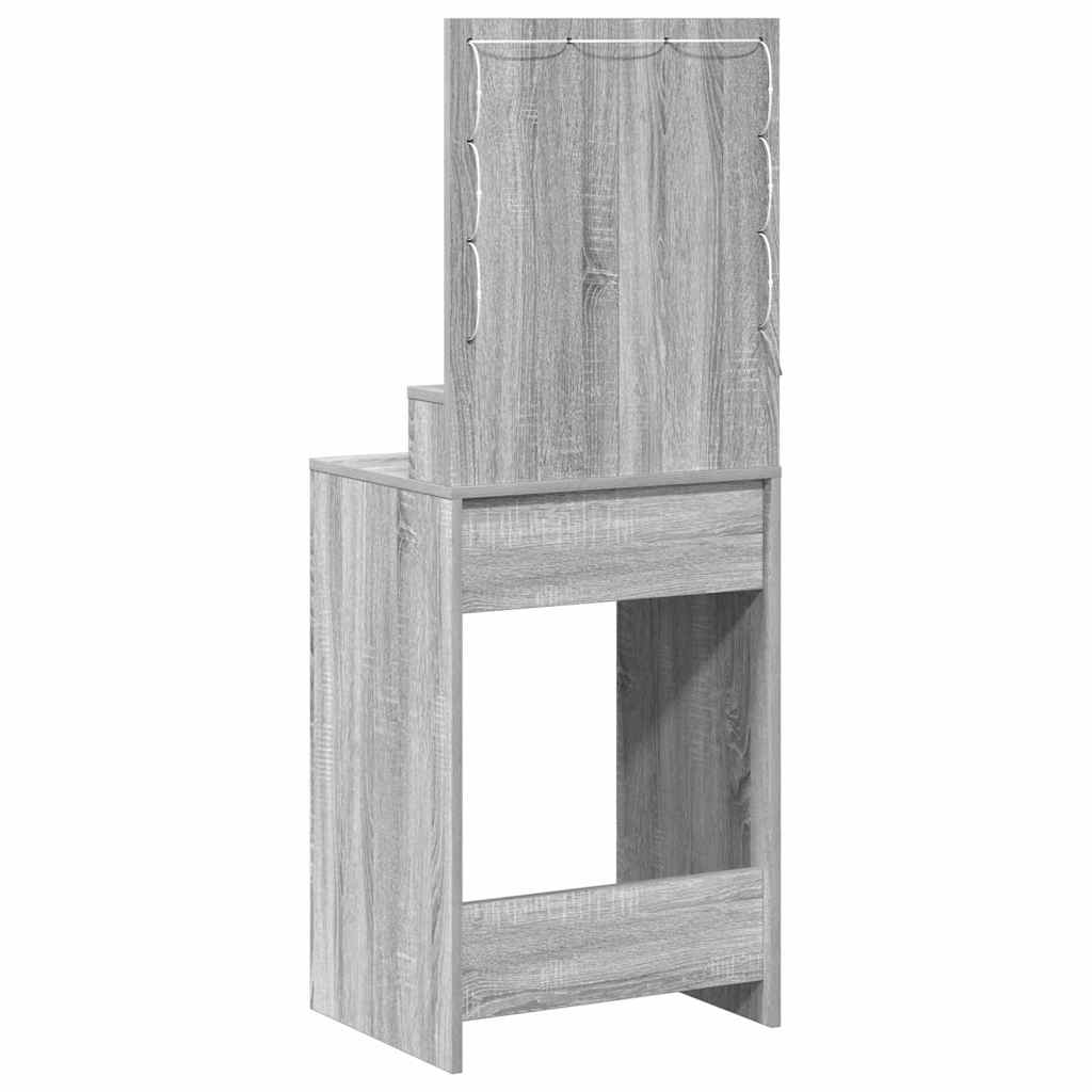 Makeup Dressing Table Grey Sonoma 50 x 41 x 135 cm Engineered Wood
