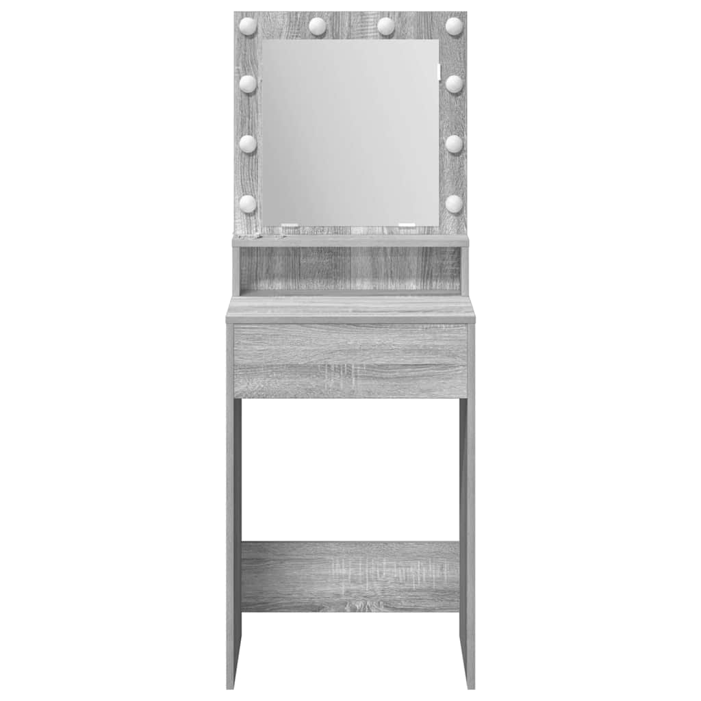 Makeup Dressing Table Grey Sonoma 50 x 41 x 135 cm Engineered Wood