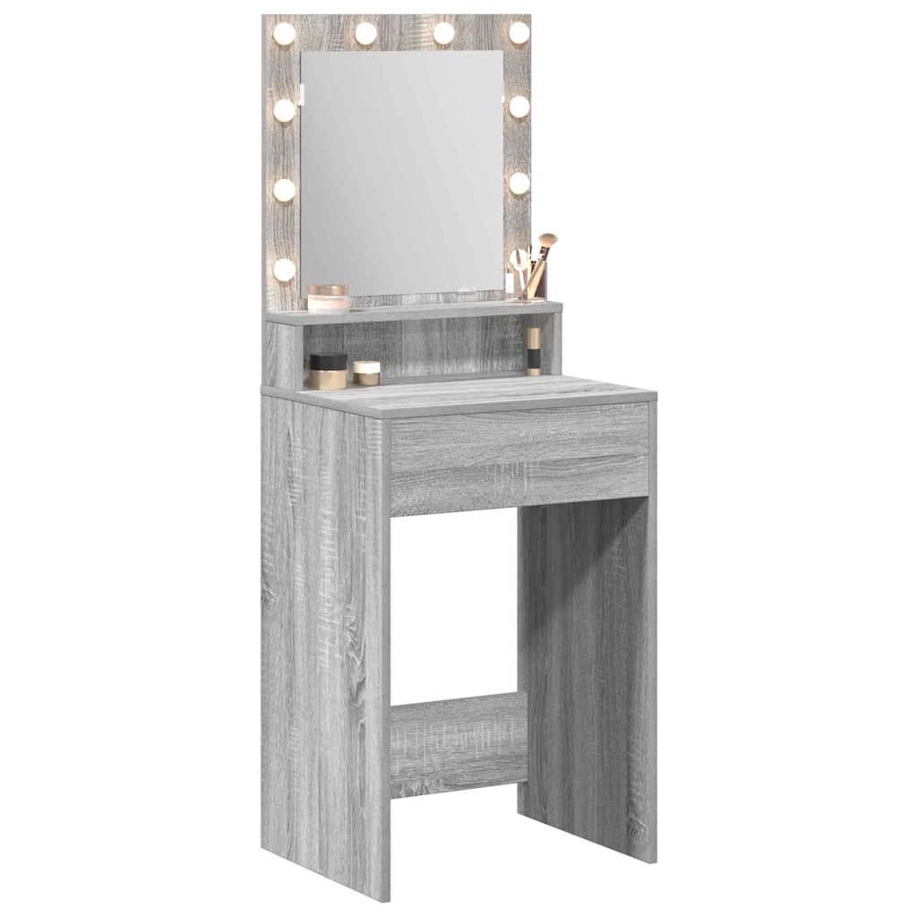 Makeup Dressing Table Grey Sonoma 50 x 41 x 135 cm Engineered Wood