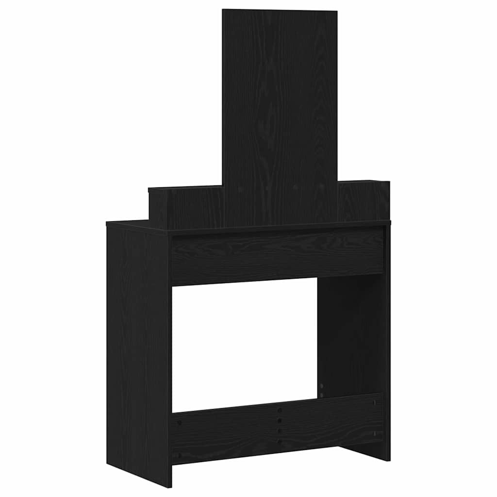 Vanity Table Black Oak 79 x 41 x 140 cm Engineered Wood