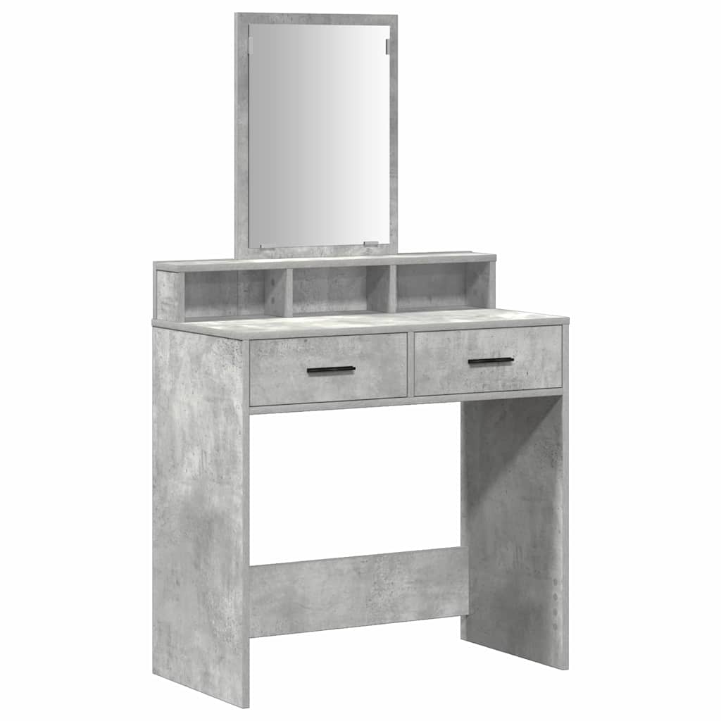 Makiažo stalas Betono pilka 79 x 41 x 140 cm Apdirbta mediena
