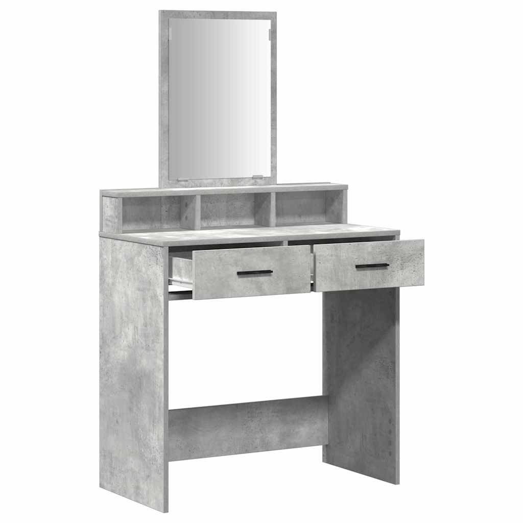 Makiažo stalas Betono pilka 79 x 41 x 140 cm Apdirbta mediena