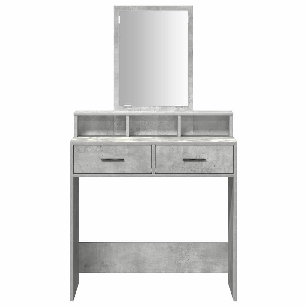 Makiažo stalas Betono pilka 79 x 41 x 140 cm Apdirbta mediena