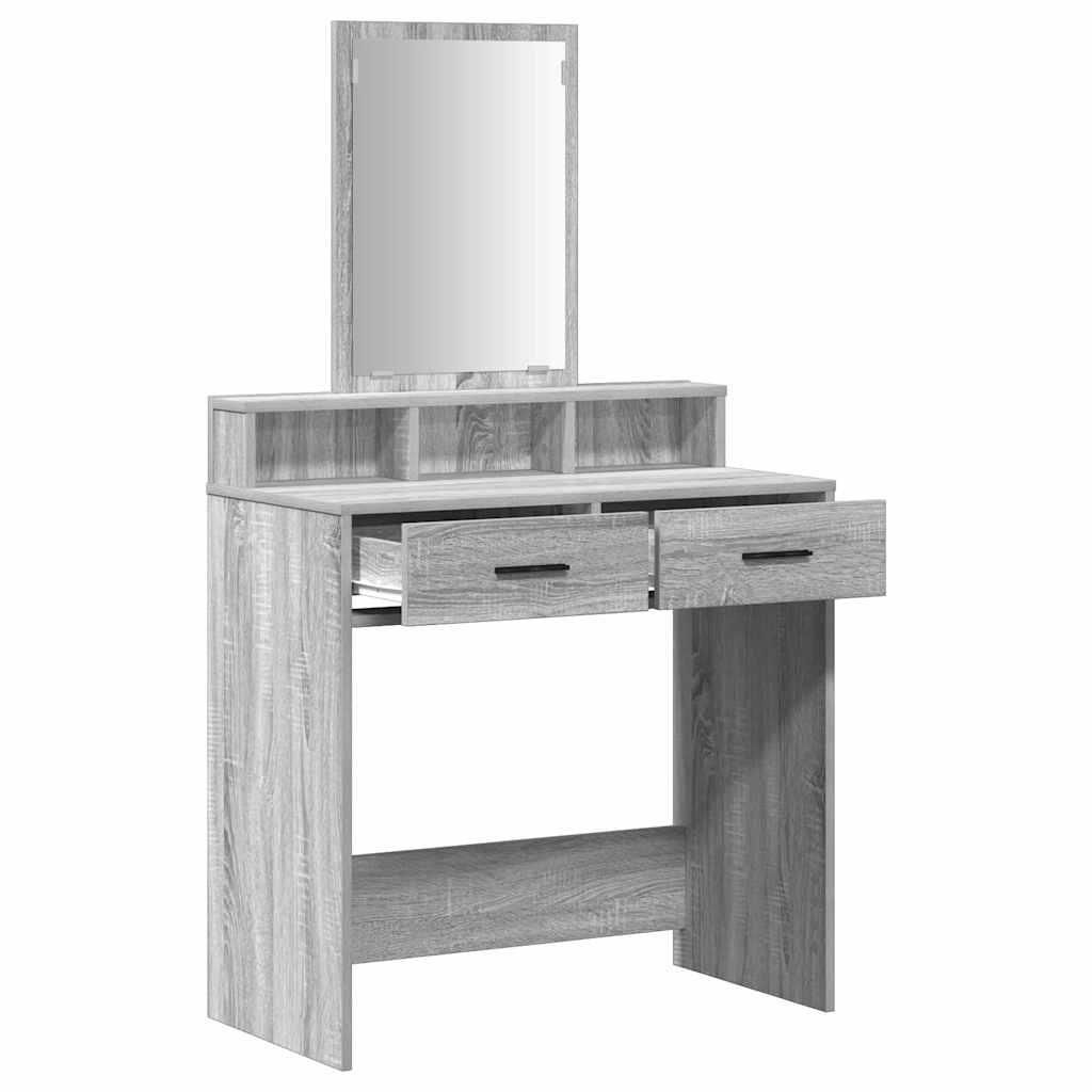Dressing Table Grey Sonoma 79 x 41 x 140 cm Engineered Wood