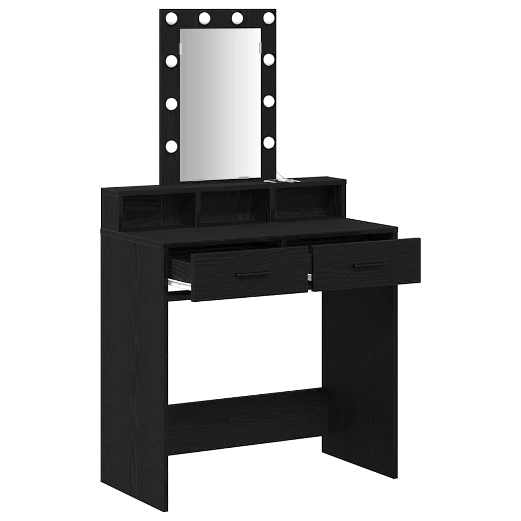 Dressing Table Black 79 x 41 x 140 cm Engineered Wood