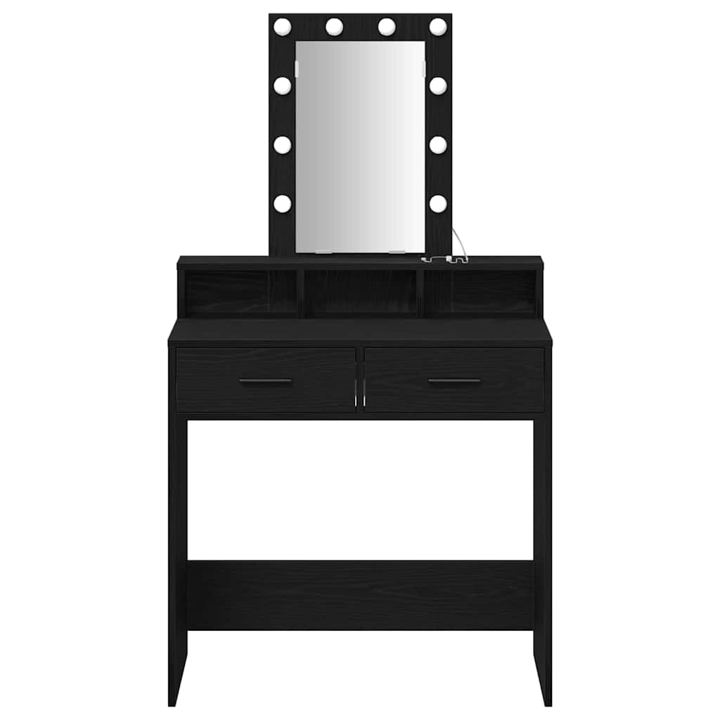 Dressing Table Black 79 x 41 x 140 cm Engineered Wood