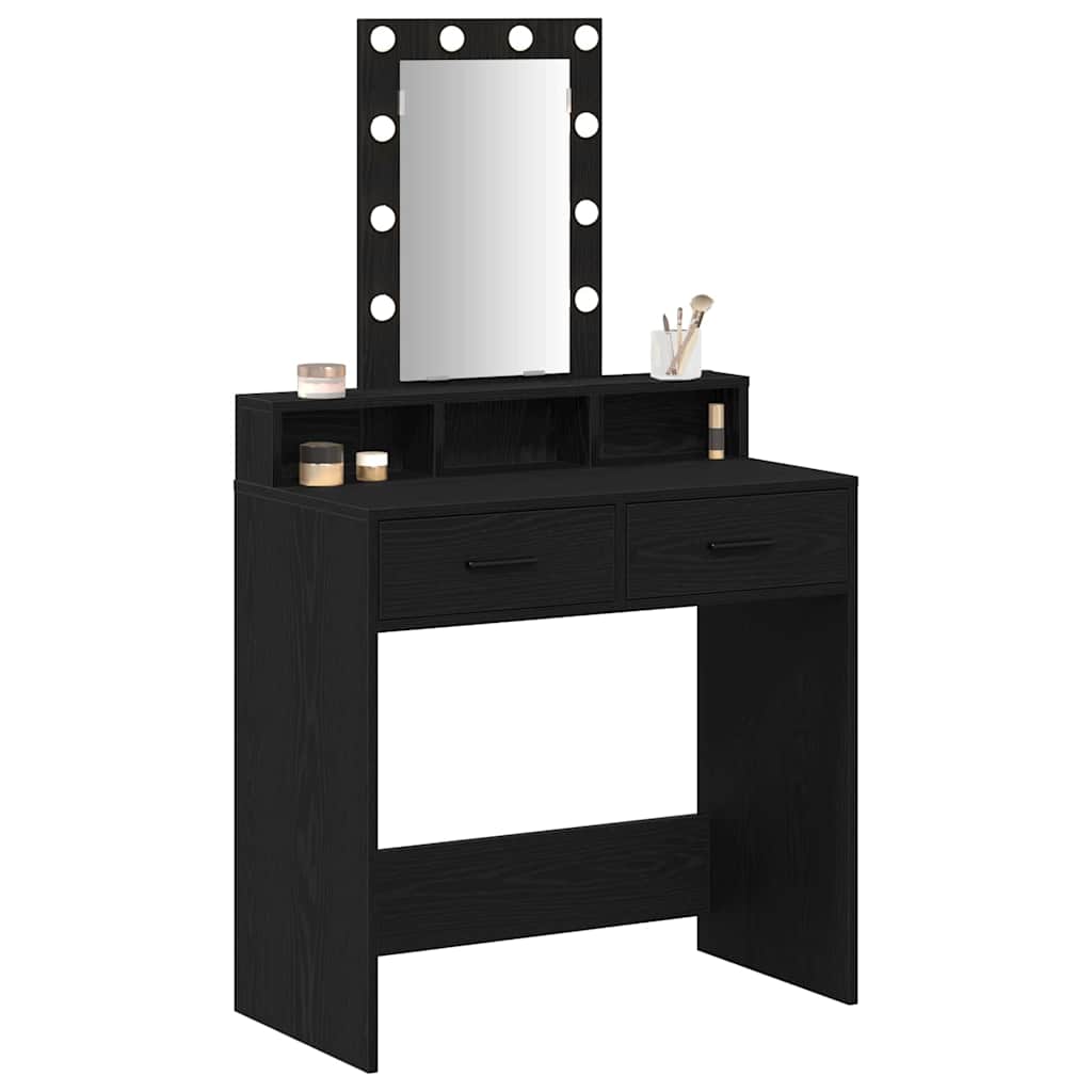 Dressing Table Black 79 x 41 x 140 cm Engineered Wood