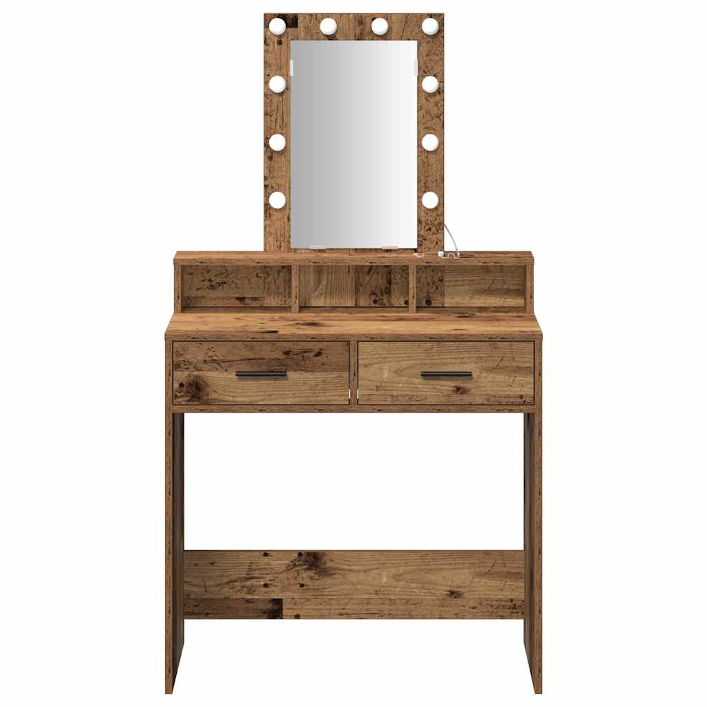 Make-up Table Brown 79 x 41 x 140 cm Engineered Wood