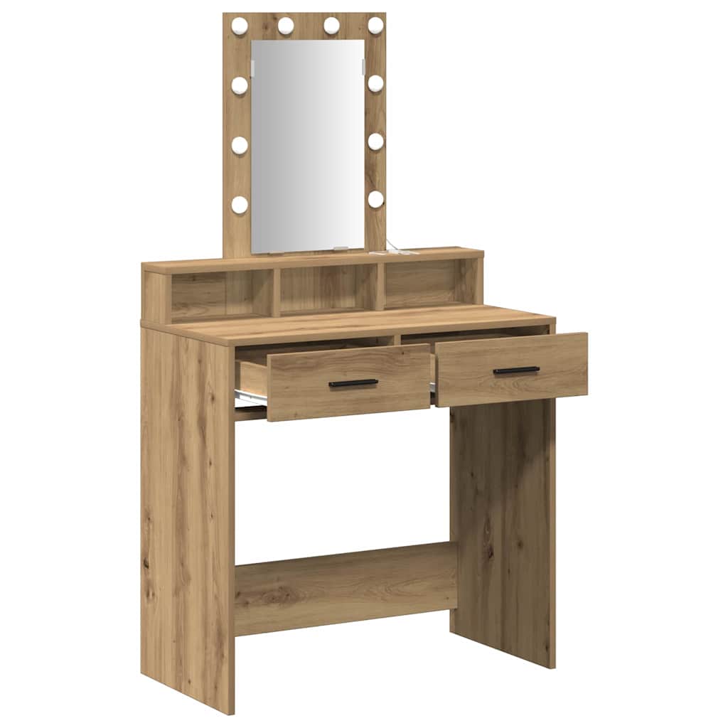 Make-up Table Brown 79 x 41 x 140 cm Engineered Wood
