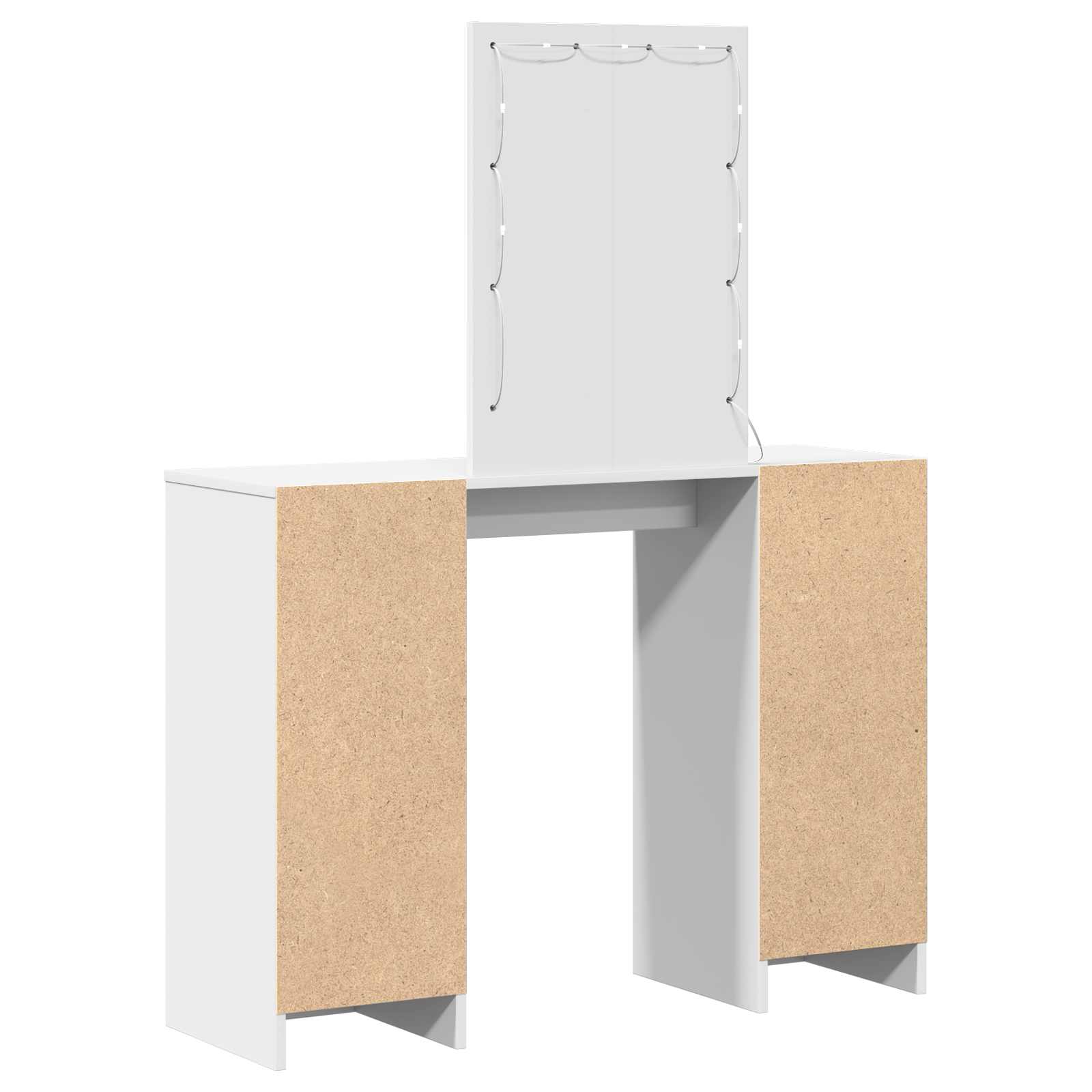 Makeup Table White 102 x 33 x 135 cm Engineered wood