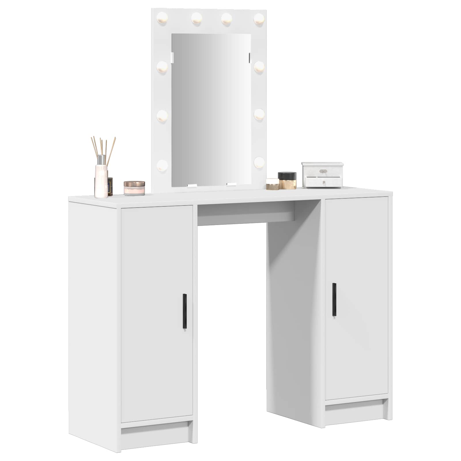 Makeup Table White 102 x 33 x 135 cm Engineered wood