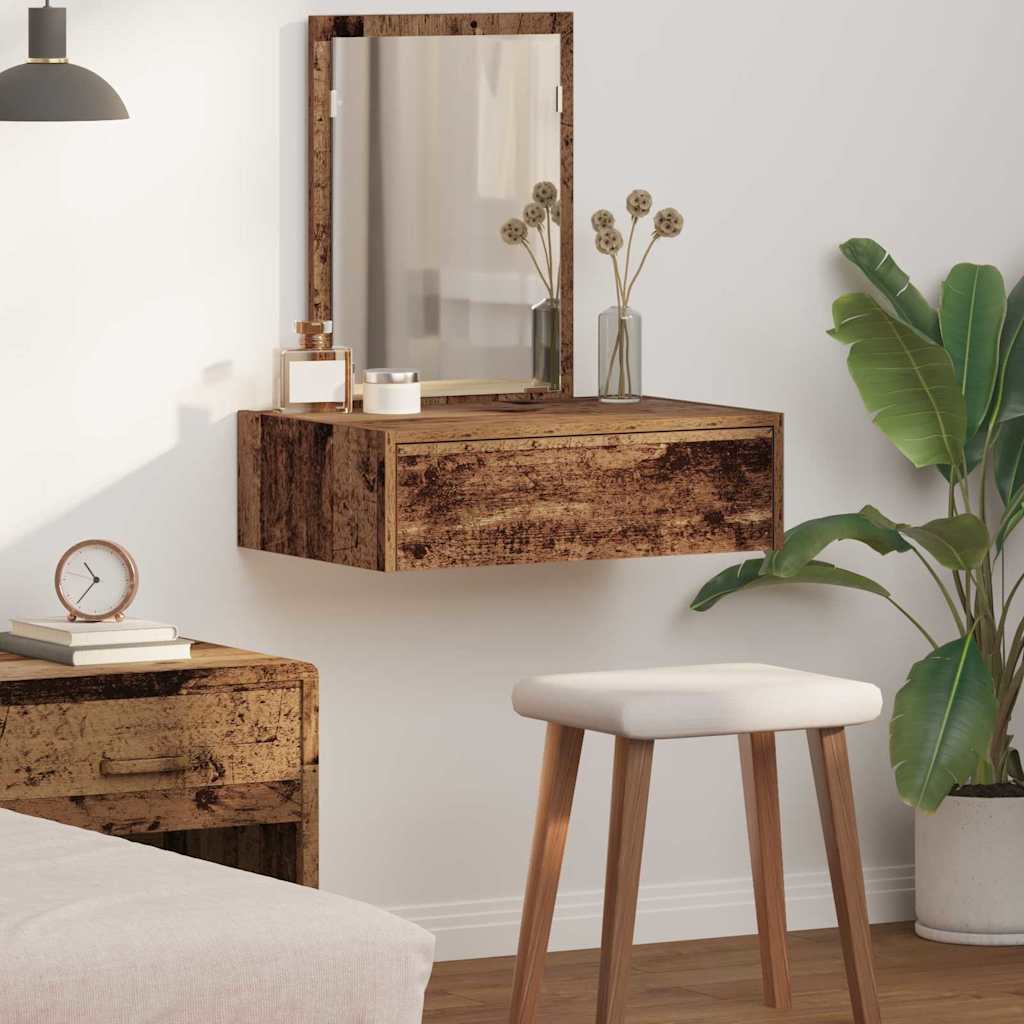 Dressing Table with Drawer Brown 60 x 40 x 70 cm Engineered Wood
