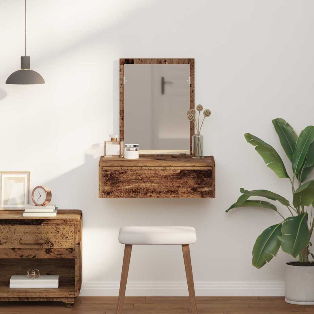Dressing Table with Drawer Brown 60 x 40 x 70 cm Engineered Wood